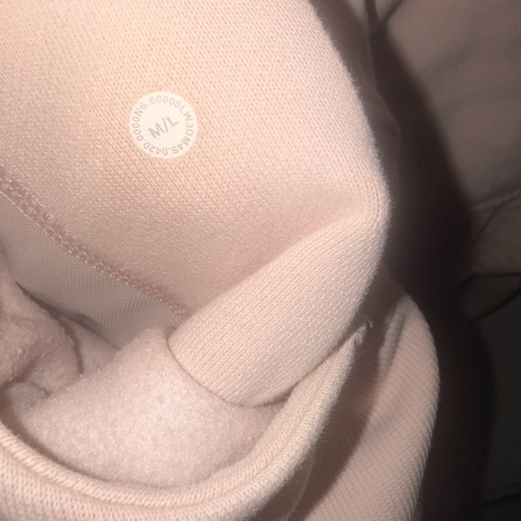 Lululemon Scuba Oversized 1/2 Zip Hoodie - Feather Pink - Size M/L - W3DM4S - Picture 4 of 8